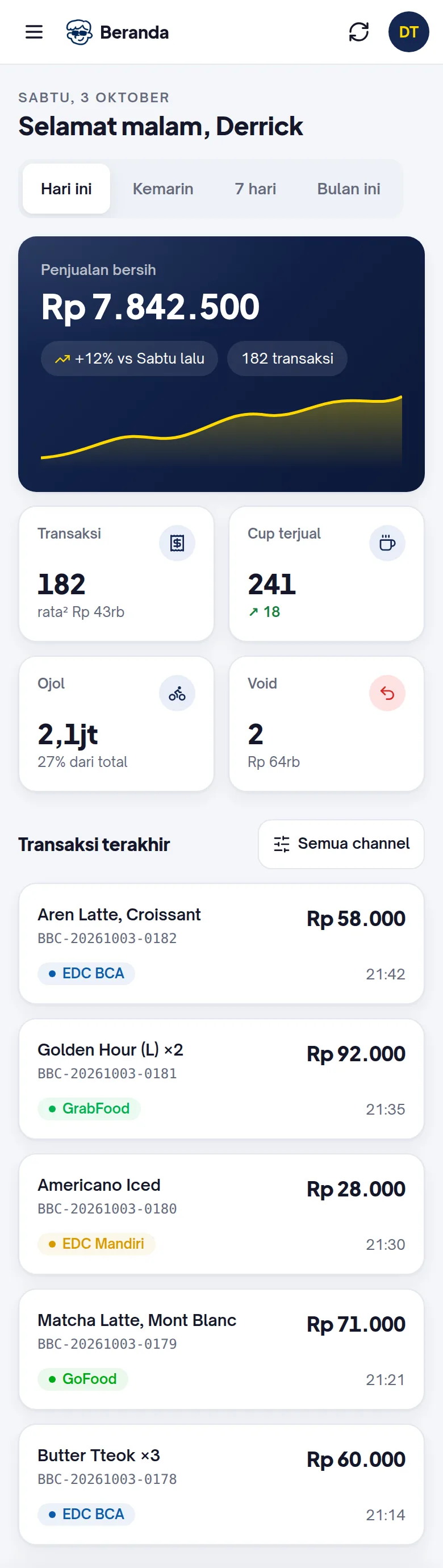 Back office BBC POS v6 di HP